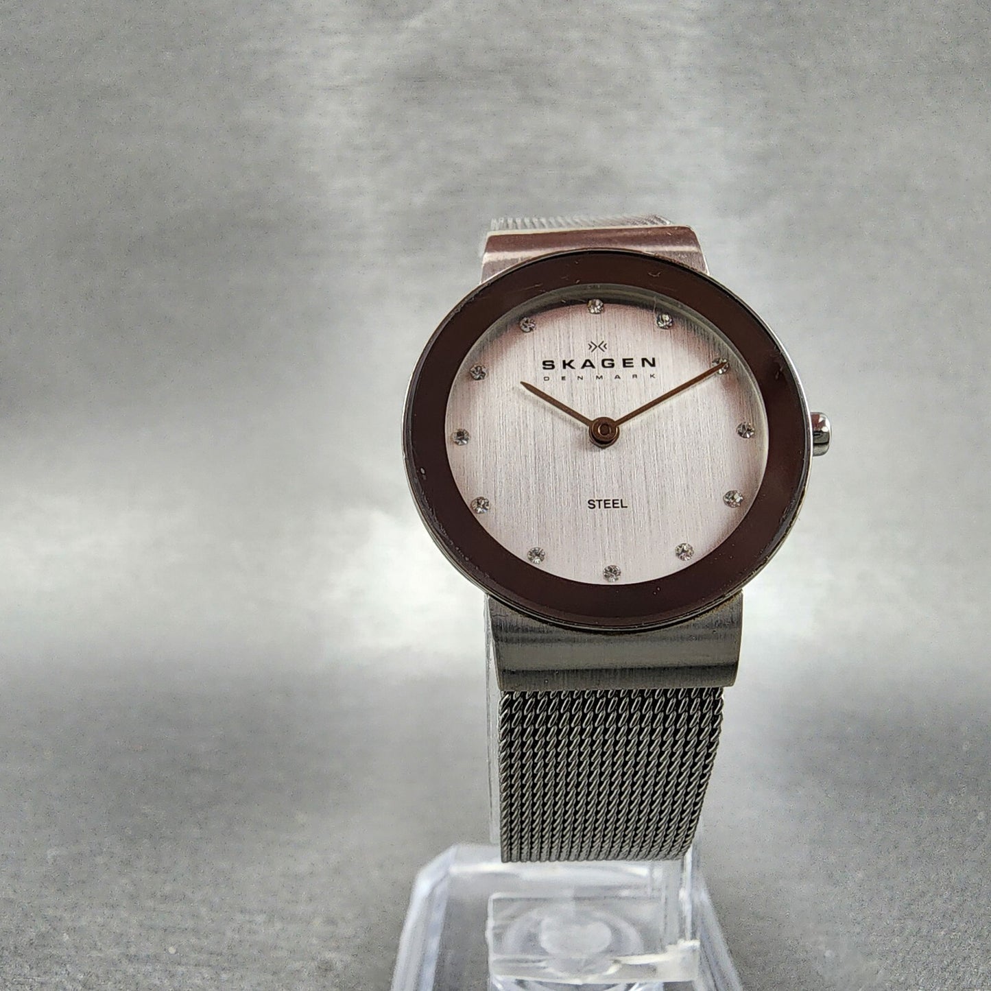 Skagen Watch Women 26mm Silver Dial Stainless Steel Round 358SSSD New Battery5