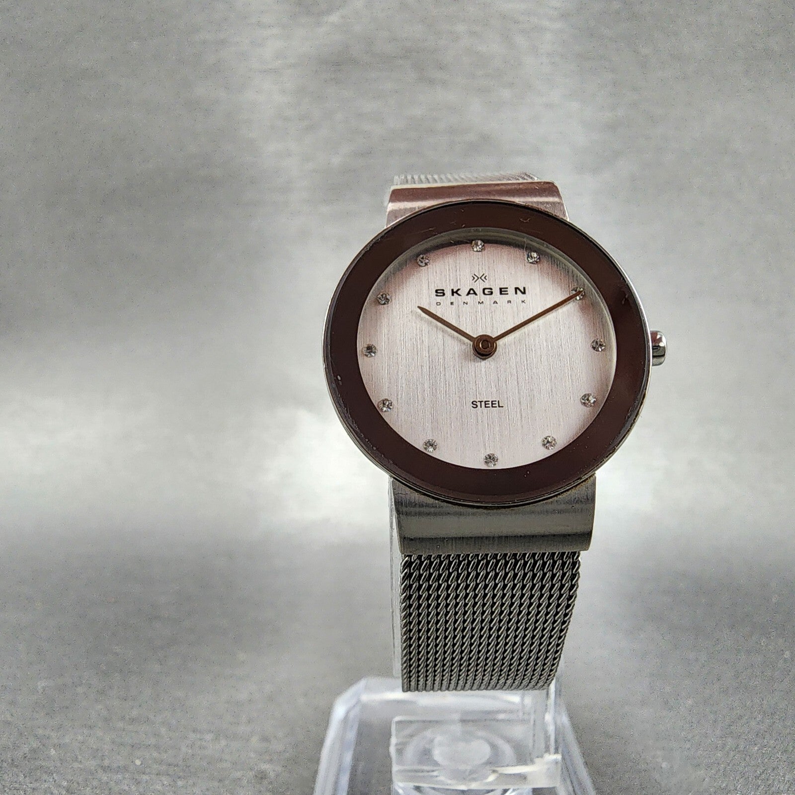 Skagen Watch Women 26mm Silver Dial Stainless Steel Round 358SSSD New Battery5
