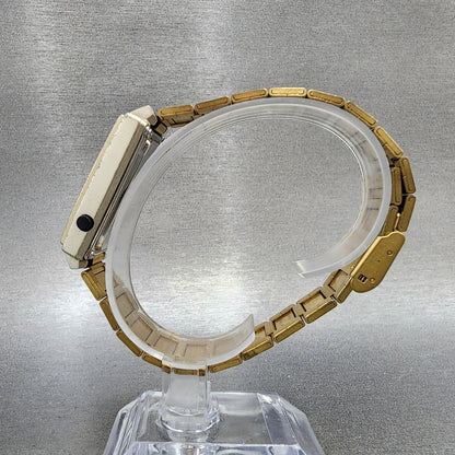 Casio Futurist Watch Women 21mm Digital Black Dial Gold Tone Rectangle New Batt6