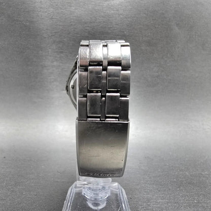 Seiko Automatic Watch Men 38mm Silver Dial Silver Tone Daydate 7009-5019 Runs7