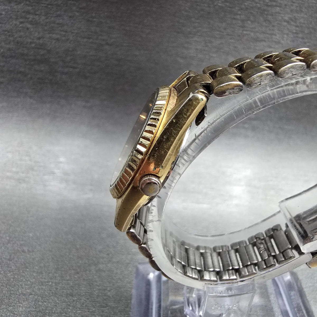 Seiko President Watch Women 24mm Gold Dial Gold Daydate Round 2A23-0039 New Batt2