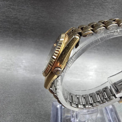 Seiko President Watch Women 24mm Gold Dial Gold Daydate Round 2A23-0039 New Batt2