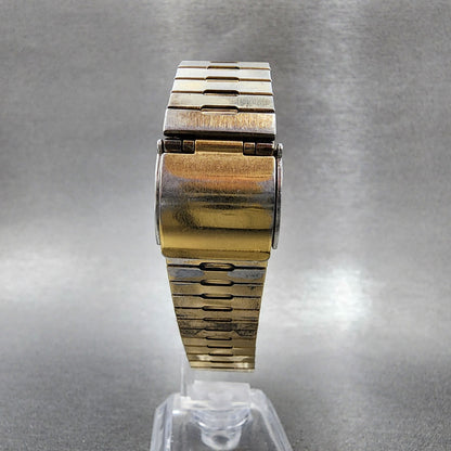 Seiko Tank Watch Men 28mm Gold Dial Gold Tone Octagon 7430-5079 New Battery