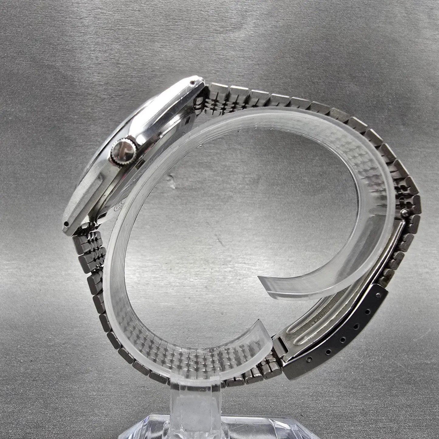 Citizen CQ Watch Men 35mm Silver Dial Silver Tone Daydate Round 4-211138 PARTS7