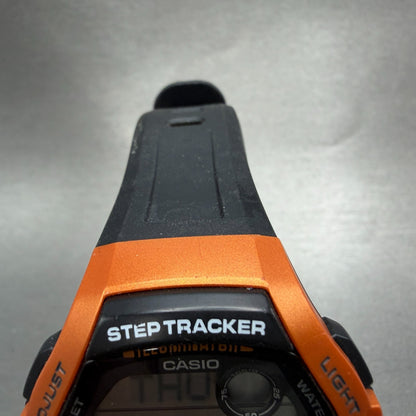 Casio Illuminator Digital Watch Men 44mm Black & Orange Tone WS-2000H NewBattery4
