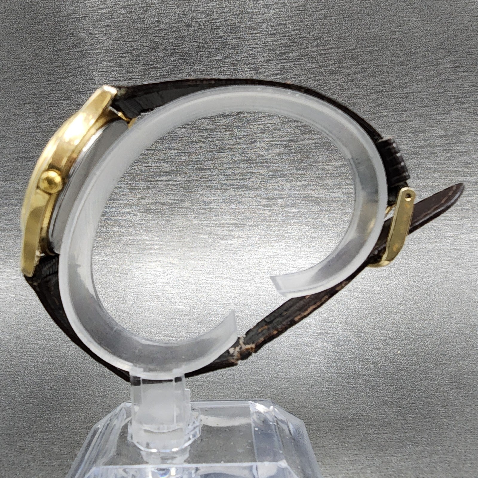 Seiko SQ Watch Men 34mm Champagne Dial Gold Tone Daydate 5Y237030 PARTS7