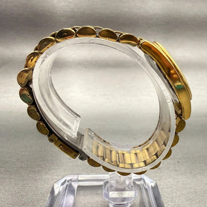 Citizen Watch Women 26mm MOP Dial Gold Gemmed Date Round 1012-S075688 New Batt8