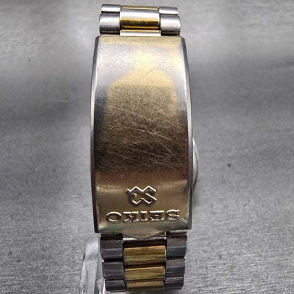 Seiko President Watch Men 35mm Silver Dial Two Tone Daydate 5H23-8029 New Batt7