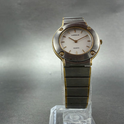 Seiko Lassale Watch Women 25mm White Dial Two Tone Round 1E50-0A99 New Battery5