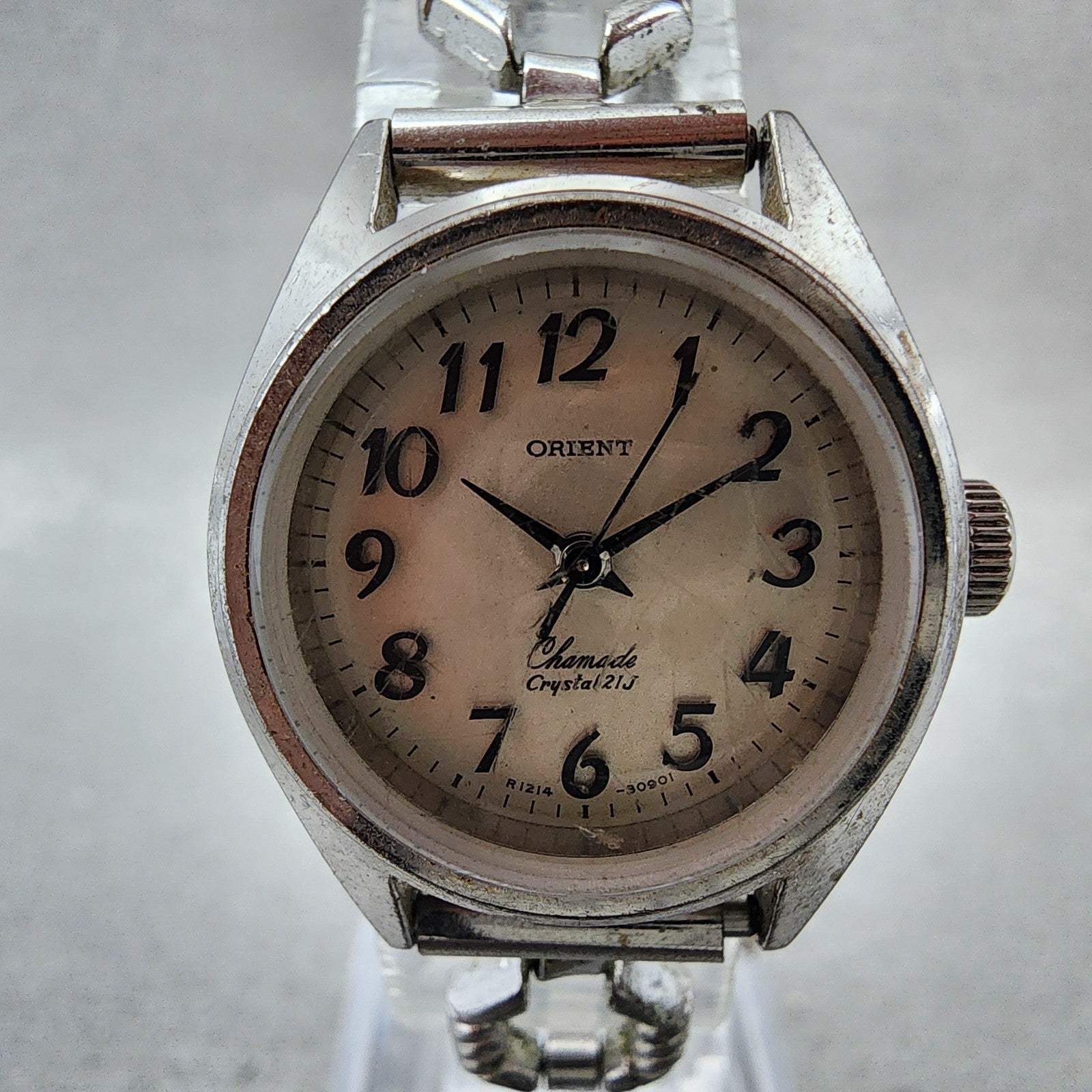 Orient Chamade Watch Women 23mm Silver Dial Silver Tone Manual E12130900 Runs1
