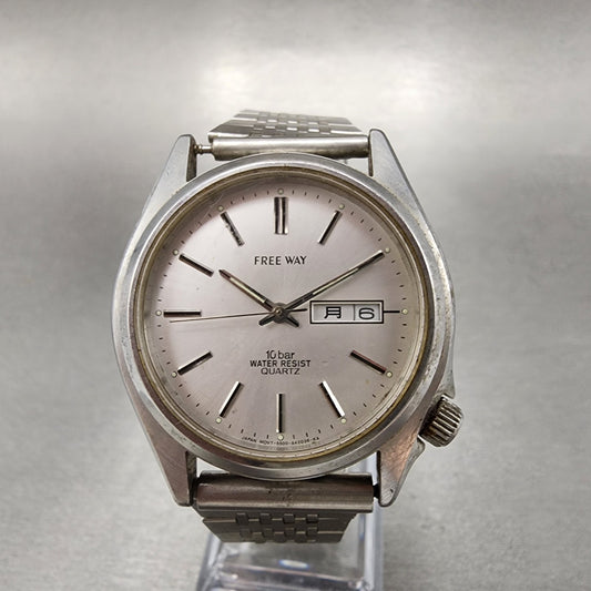 Citizen Free Way Watch Men 37mm Silver Dial Steel Daydate 5500A41598 New Batt0