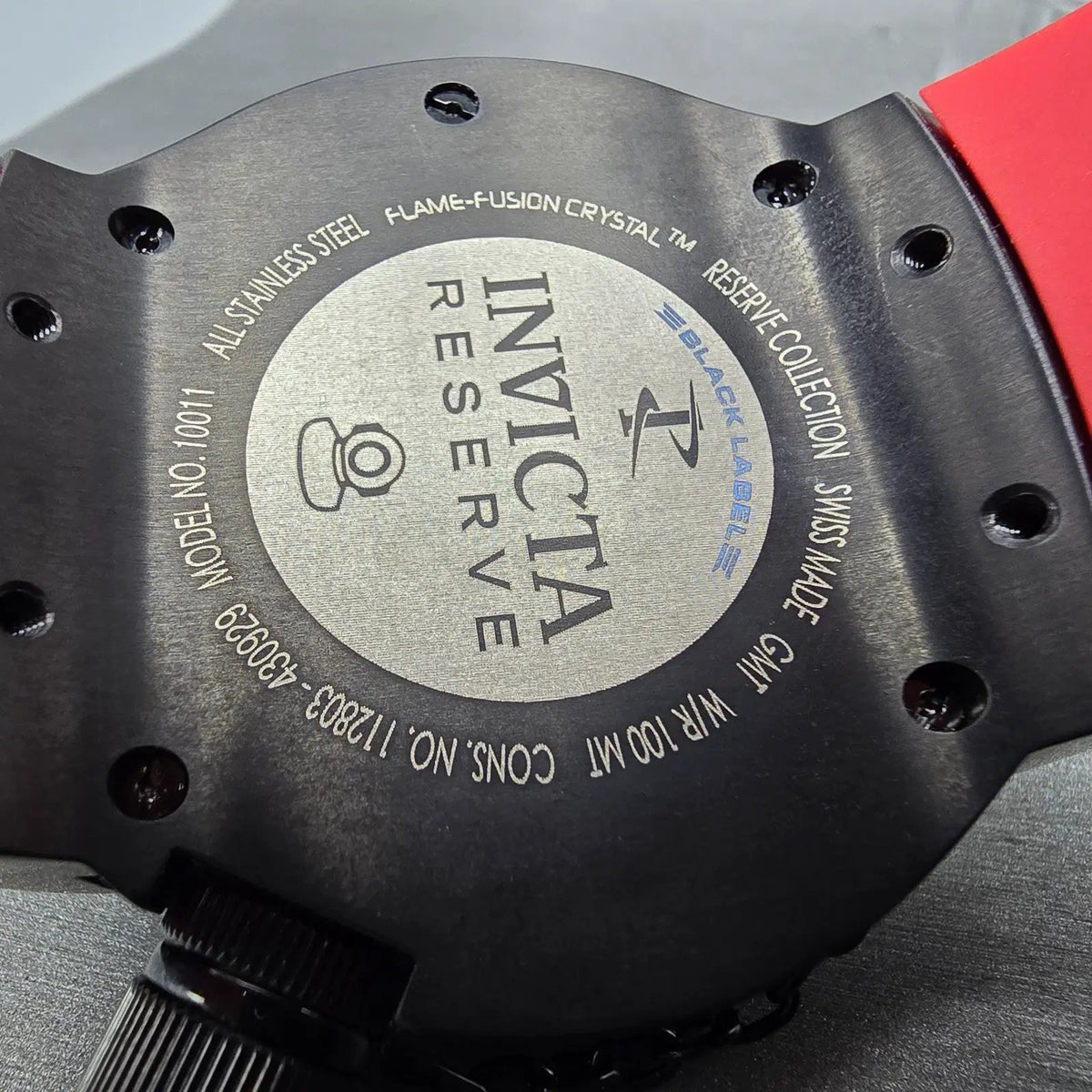 Invicta Russian Diver GMT Watch Men 50mm Black Dial Black Red Date 10011 New Bat9