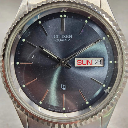 Citizen President Watch Men 35mm Blue Dial Silver Daydate 1102-R12527 New Batt1