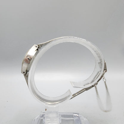 VTG Citizen CQ Watch Women 20mm Silver Dial Silver Tone 4-830385 New Battery