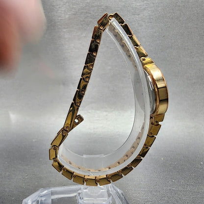 Bulova Crystal Watch Women 22mm MOP Dial Rose Gold Tone Crystal Bezel New Batt9