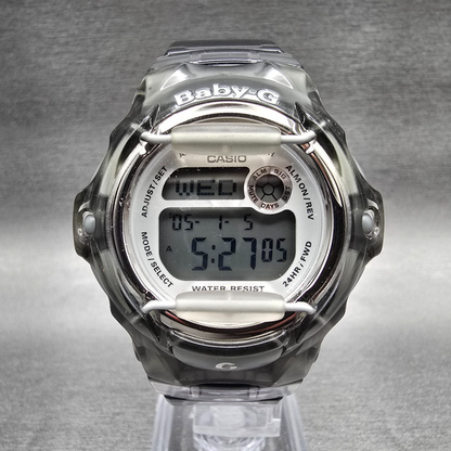 Casio Baby-G BG-169R Watch Women 42mm Silver Gray Chrono Alarm Round New Battery0