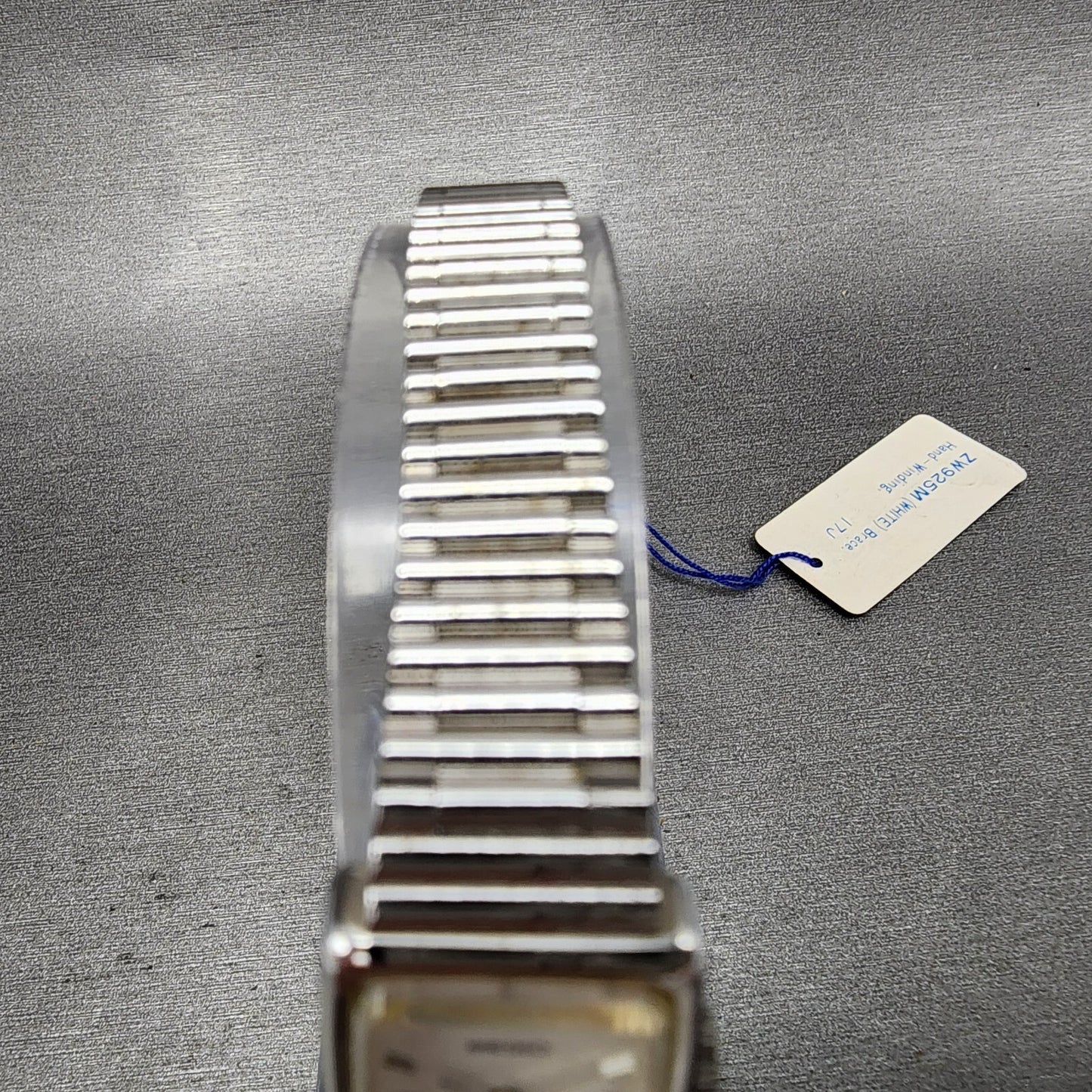 Seiko Tank Watch Women 17mm Silver Dial Silver Tone Manual Wind NOS Runs 11006