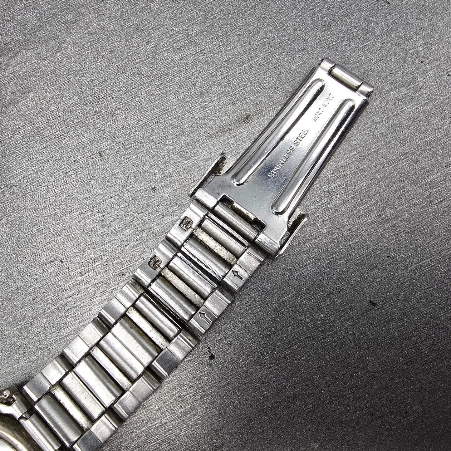 Givenchy Watch Men 35mm White Dial Silver Tone Round  Broken Bracelet PARTS9