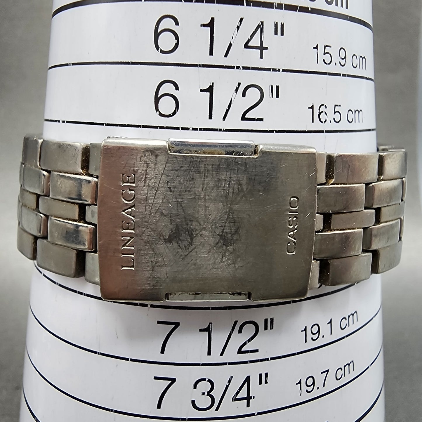 Casio Lineage Watch Men 41mm White Dial Titanium Analog Digital Solar Runs9