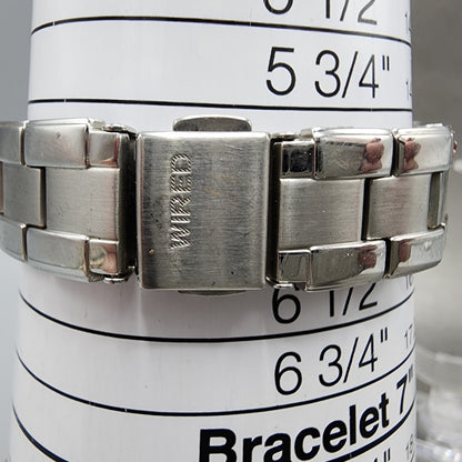 Seiko Wired Tank Watch Women 16mm White Dial Silver Tone 1n01-0fe0 New Battery