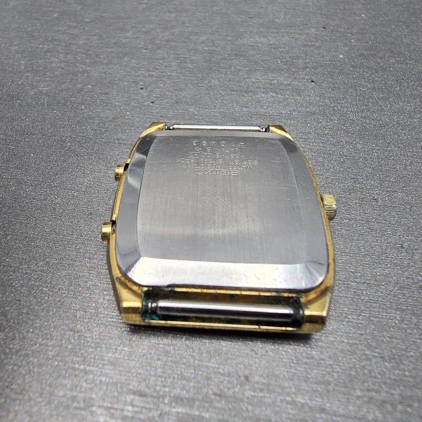 Seiko Analog Digital Watch Men 31mm Champagne Dial Gold Tone H557-5100 PARTS10