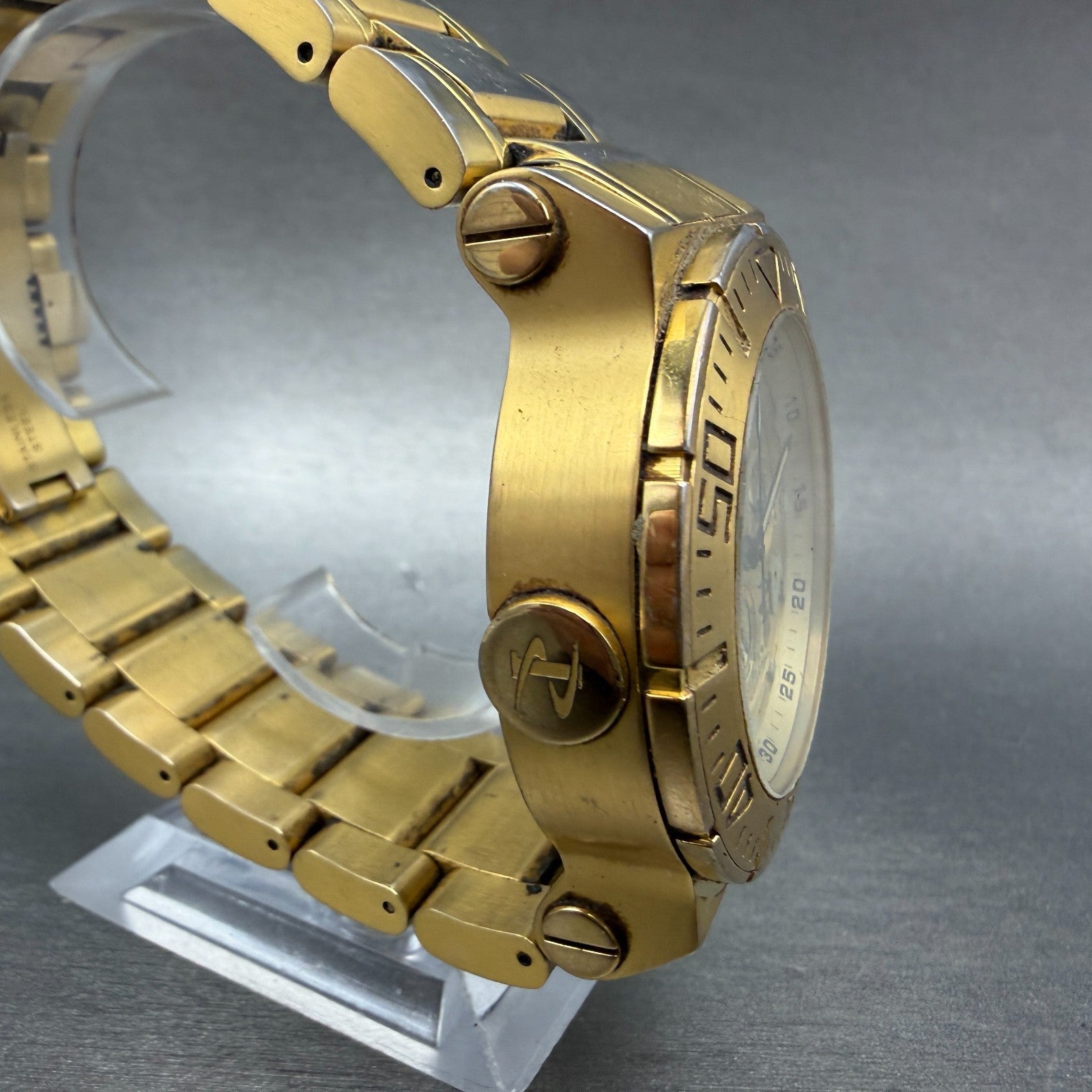 Invicta Reserve Ocean Reef Chrono Watch Men 46mm Champagne Dial Gold New Batt3
