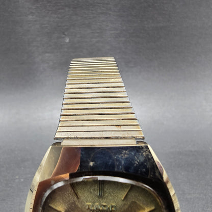 Rado Diastar  Watch Men 32mm Gold Dial Gold Tone Date Oval K162 PARTS5