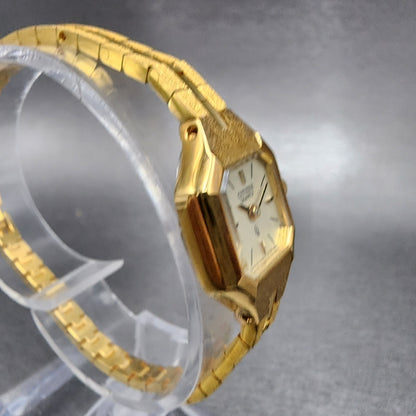 Citizen Watch Women 17mm Champagne Dial Gold Tone NOS 3220890809 New Battery5