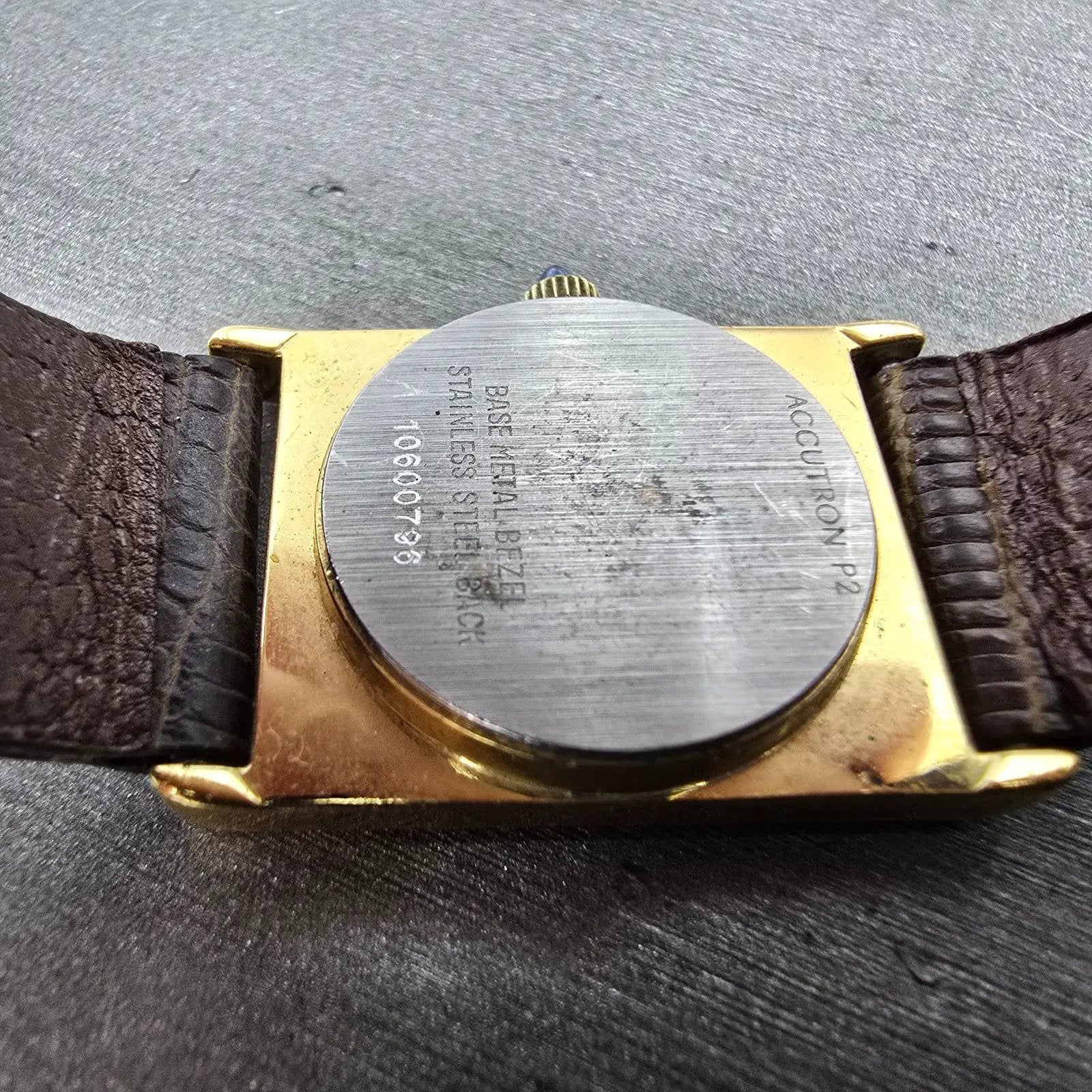 Bulova Accutron Tank Watch Women 20mm Champagne Dial Gold Tone New Battery VTG9