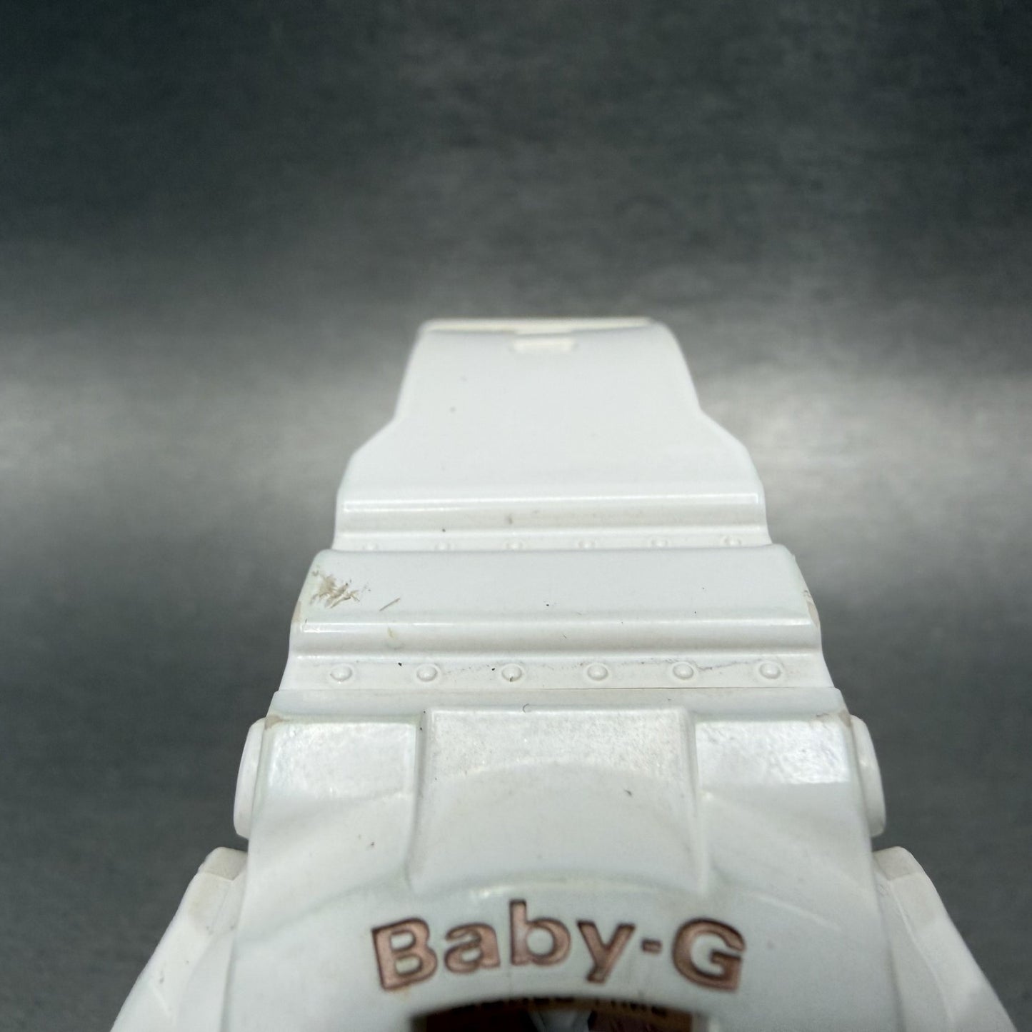 Casio Baby-G Watch Women 43mm Digital Rose Dial White Tone BA-110 New Battery AB4