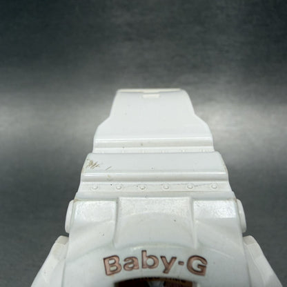 Casio Baby-G Watch Women 43mm Digital Rose Dial White Tone BA-110 New Battery AB4