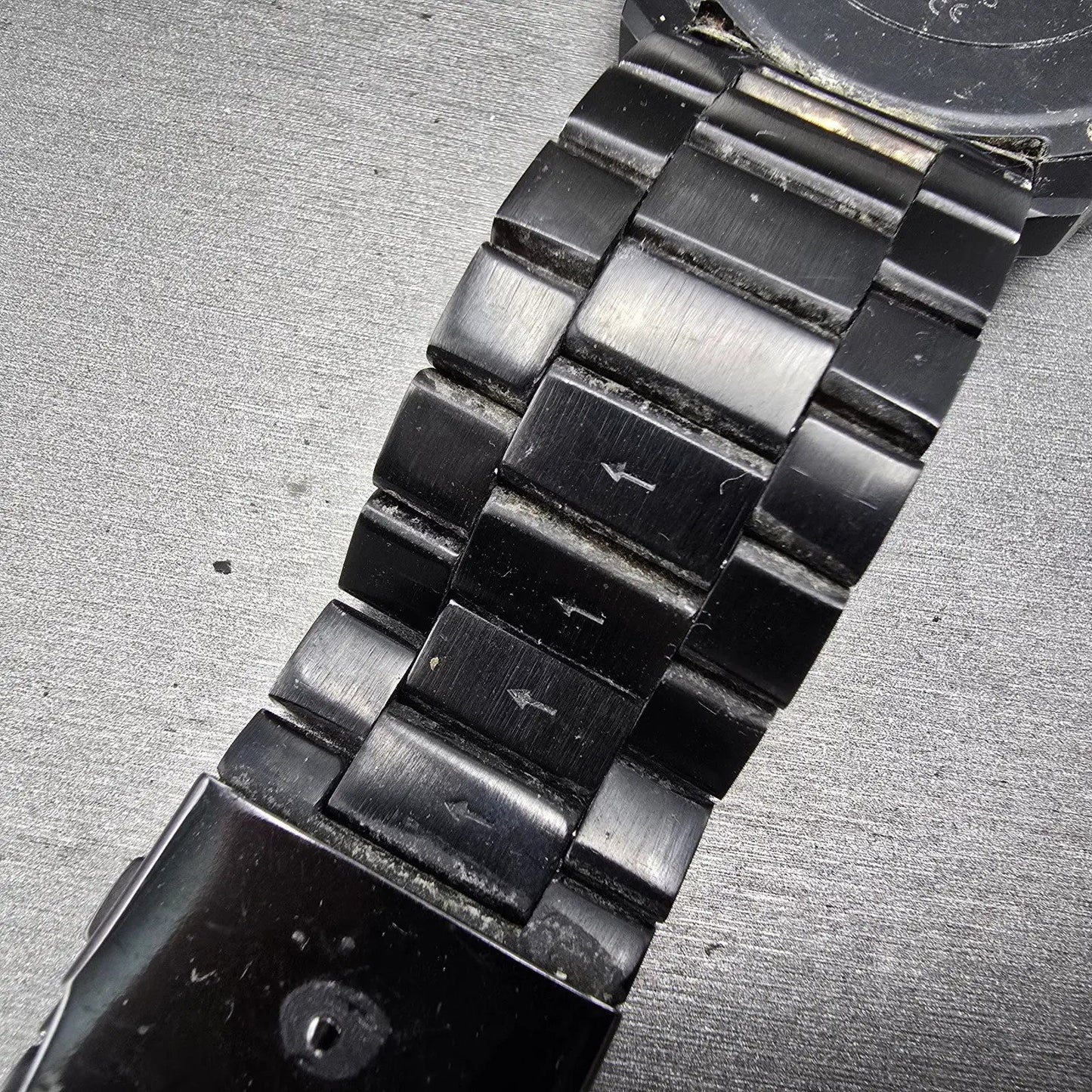 Michael Kors Chronograph Watch Men 51mm Black Dial Black Tone Date MK8196 NewBat14