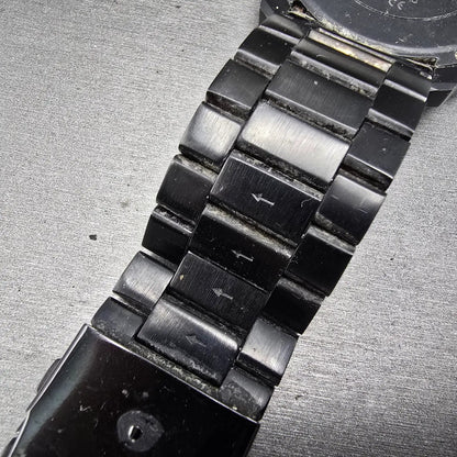 Michael Kors Chronograph Watch Men 51mm Black Dial Black Tone Date MK8196 NewBat14