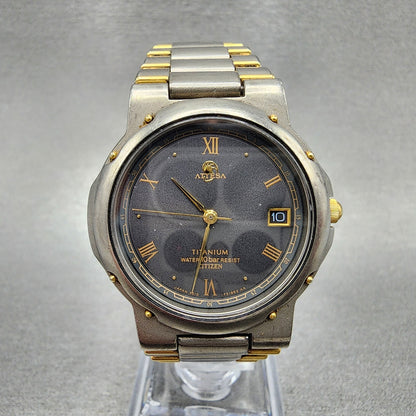 Citizen Attesa Titanium Watch Men 32mm Black Dial Gray Tone 5510F51332 PARTS0
