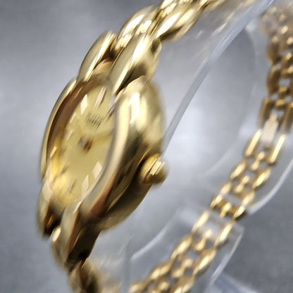 Bulova Watch Women 17mm Champagne Dial Gold Tone Oval 92H51 New Battery2