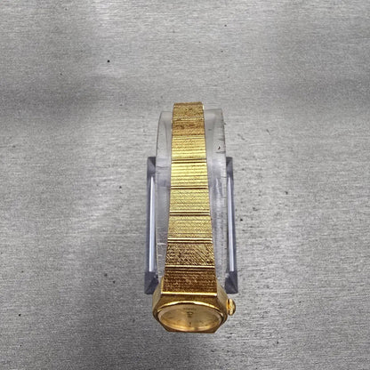 Seiko Watch Women 17mm Champagne Dial Gold Tone Oval 5420-0129 New Battery VTG4