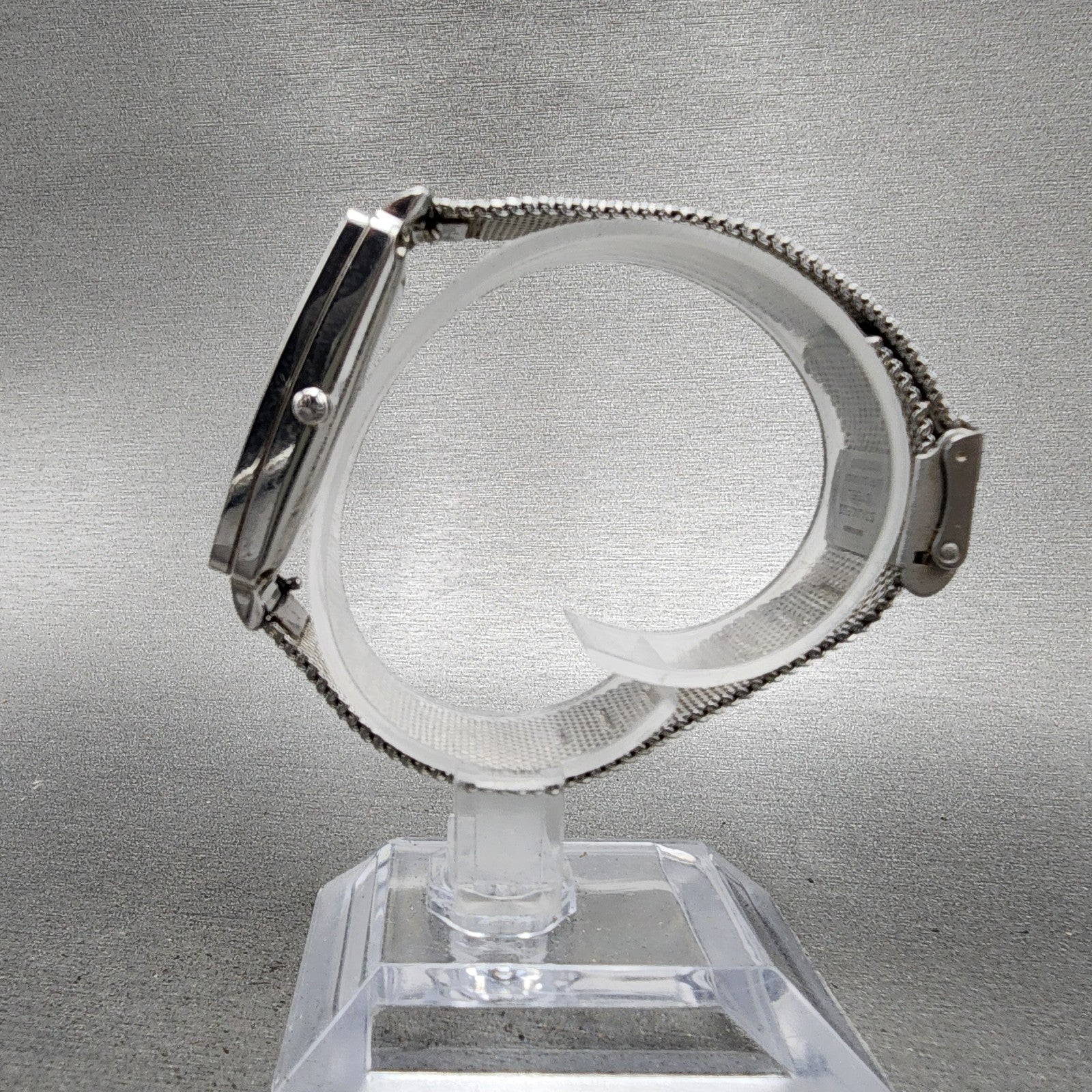 Skagen Hagen Tank Watch Women 22mm Silver Dial Silver Tone Rectangle New Batt6
