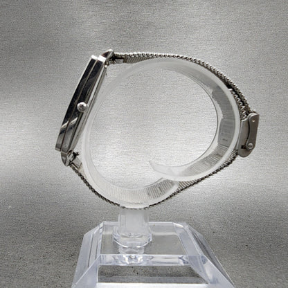 Skagen Hagen Tank Watch Women 22mm Silver Dial Silver Tone Rectangle New Batt6
