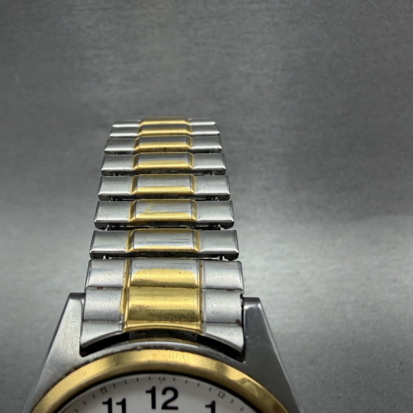 Seiko Watch Men 37mm White Dial Two Tone Daydate Round 7N439048 PARTS5
