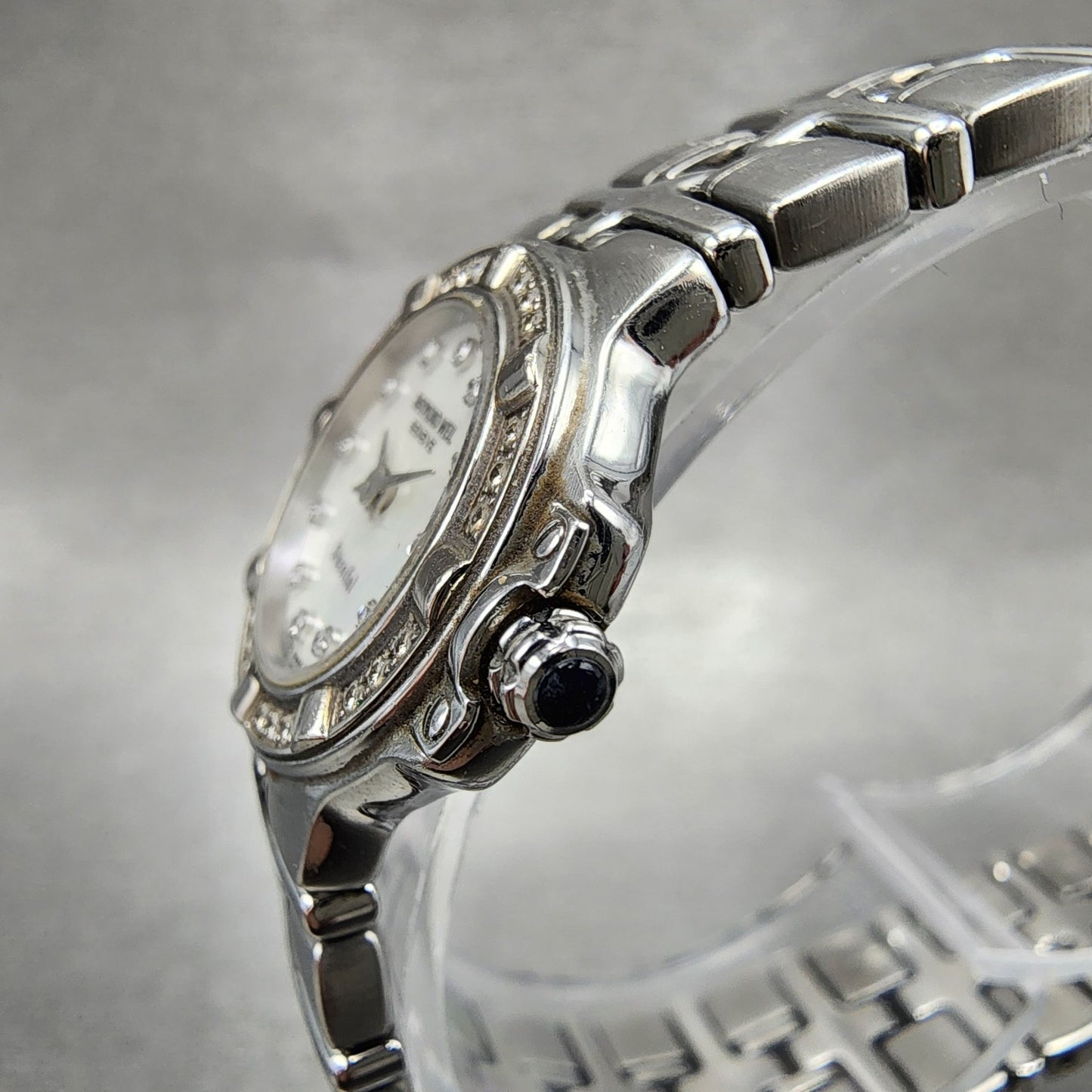 Raymond Weil Parsifal Watch Women 22mm MOP Dial Steel Diamond Bezel Date New Bat2