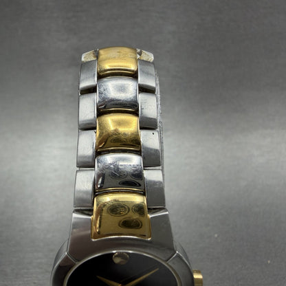 Movado Museum Watch Women 25mm Black Dial Two Tone Round 81 A1 1842 New Battery4