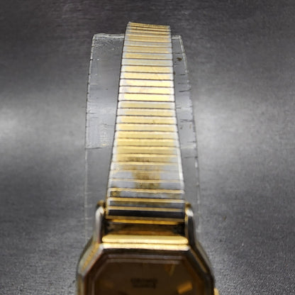 Seiko Watch Women 16mm Champagne Dial Gold Tone 2c20-5769 New Battery