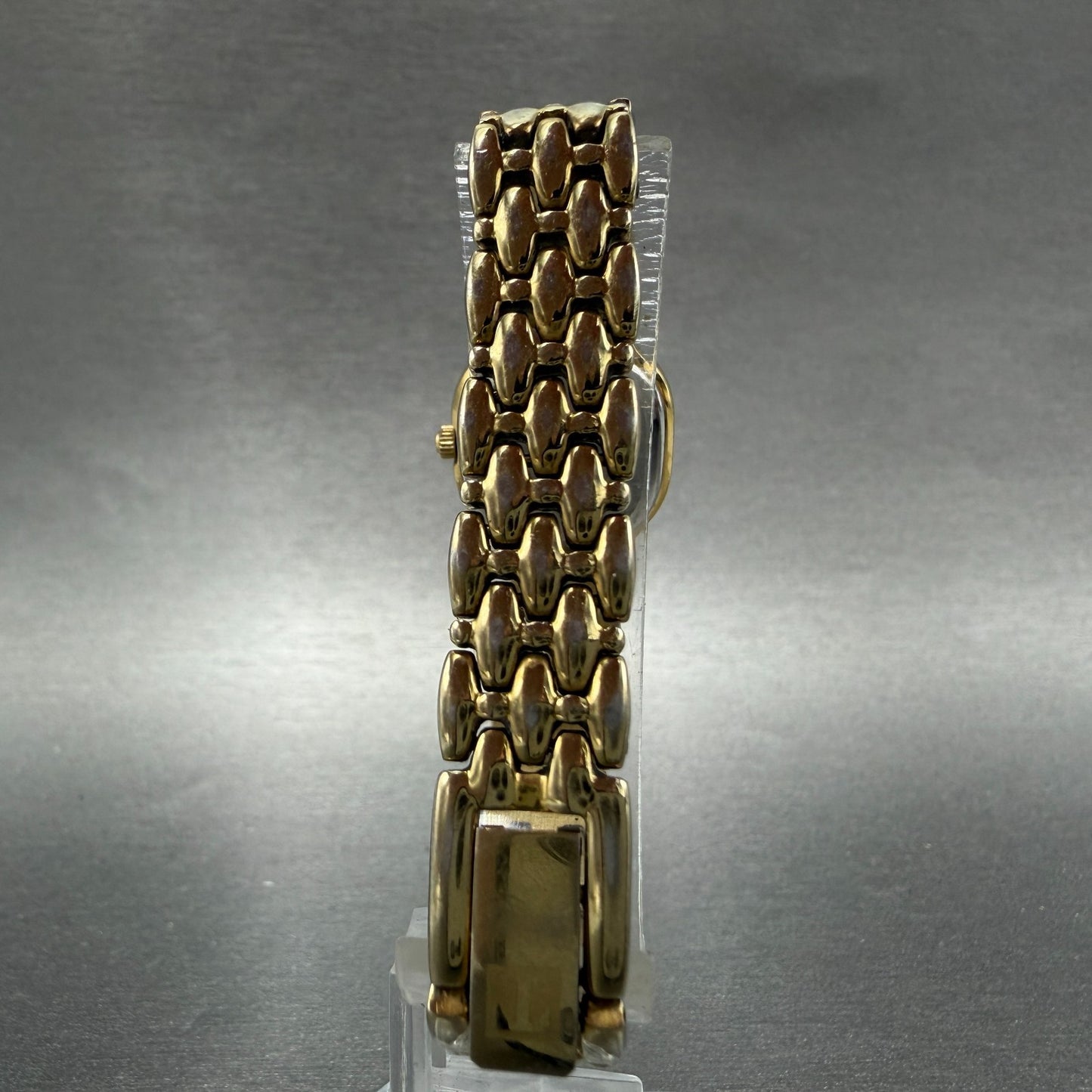 Tissot Tank Watch Women 19mm White Dial Gold Tone Rectangle New Battery VTG ABCD7