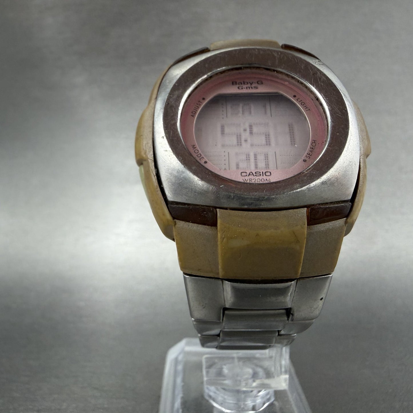 Casio Baby-G Watch Women 38mm Digital Alarm Chrono Round MSG-171D New Battery5