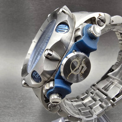 Invicta Reserve Venom Chronograph Watch Men 53mm Blue Dial Steel Daydate NewBatt2