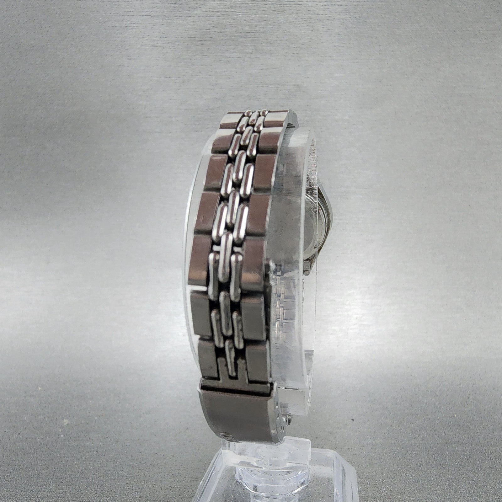 Seiko Automatic Watch Women 25mm Blue Dial Silver Tone Daydate READ!!! 2206 Runs7