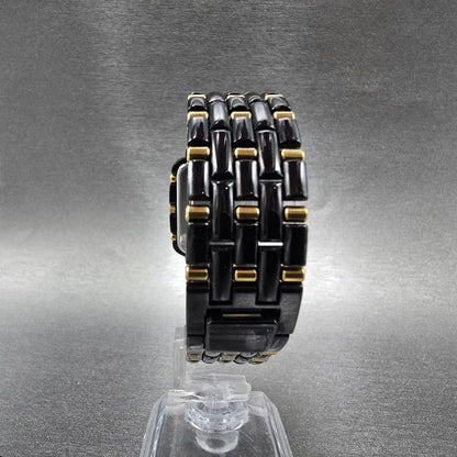 Citizen CQ Tank Watch Men 27mm Black Dial Black&Gold Rectangle 2838-S03810 PARTS8