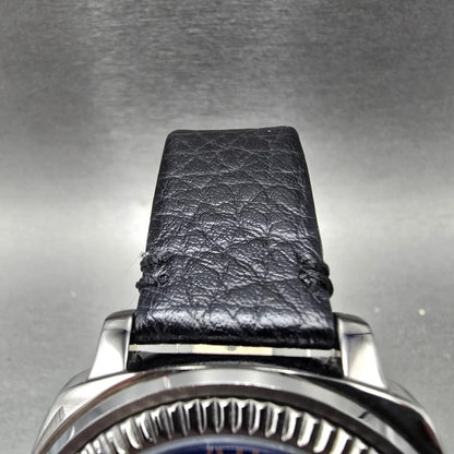 Vince Camuto Veteran Watch Men 43mm Blue Dial Silver Tone Date Round New Battery4