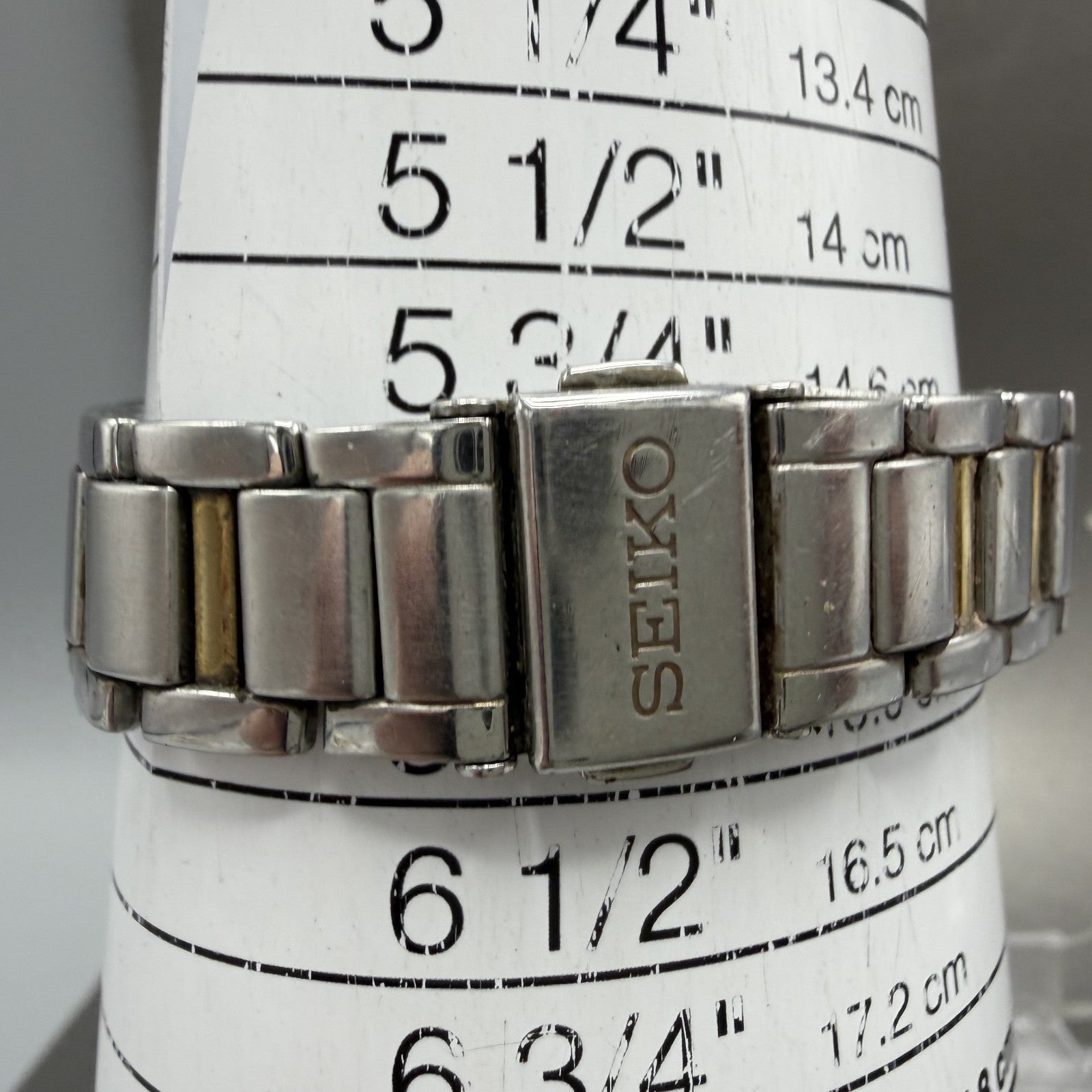 Seiko Tank Watch Women 21mm White Dial Two Tone Rectangle 1N00-0RT0 New Battery10