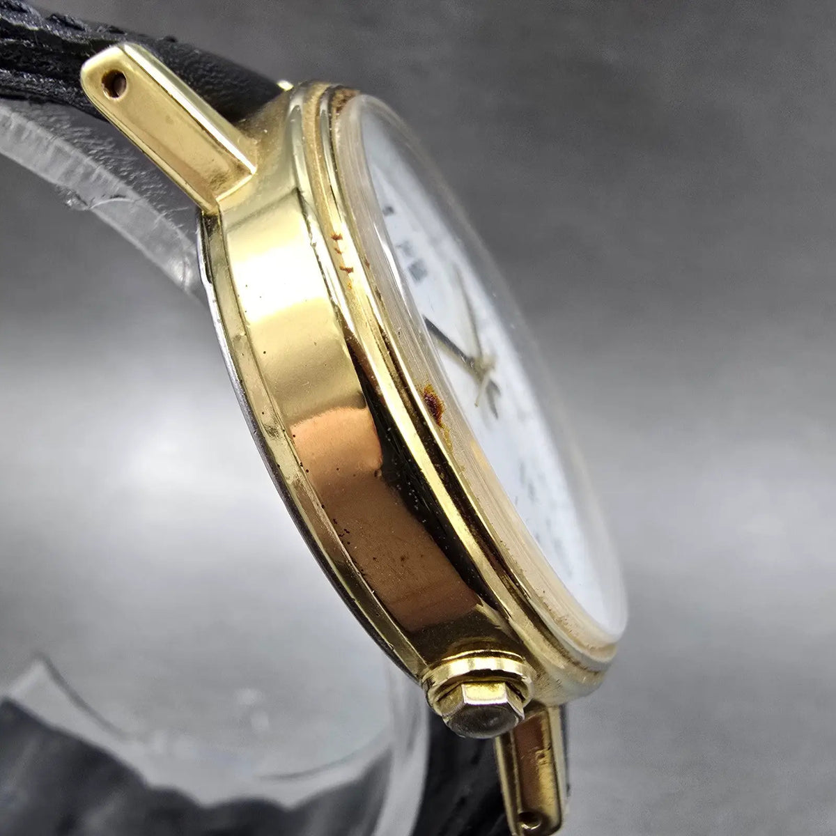 Timex Easy Reader Watch Men 35mm White Dial Gold Tone Leather Round  New Battery3